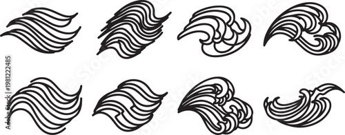 Intricate knot patterns in a simple black and white design Vector