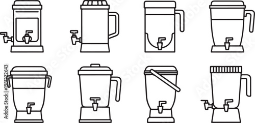 Various types of smartphones with different designs and features Vector