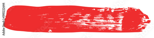Red highlighter brush stroke design element, underline stroke vector illustration