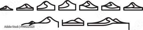 Abstract line art featuring overlapping triangle shapes in black ink Vector