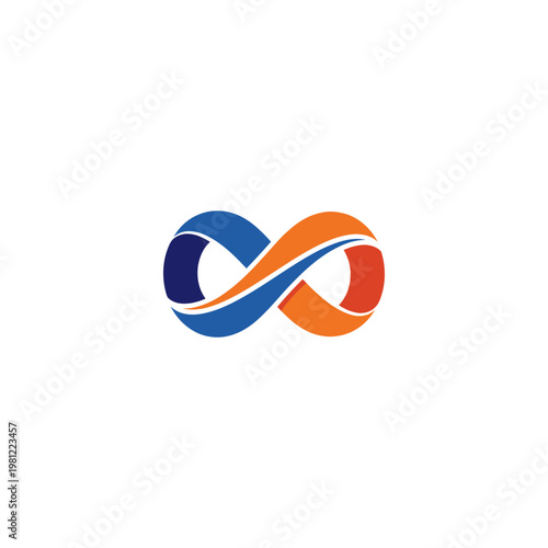 Infinity symbol logo design element.