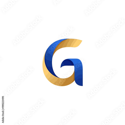 Large Blue and Gold Letter G.