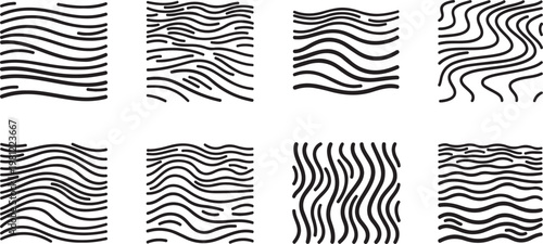 Elegant abstract line art showcasing intricate wave patterns and designs Vector
