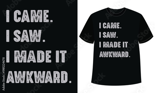 Cuadro en lienzo Funny Awkward Introvert T Shirt Design Humor