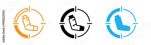 Asthma inhaler icons orange gray and blue representations of respiratory relief