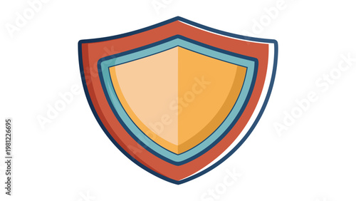 Conceptual shield icon representing digital security, data protection, and online safety for web design and branding