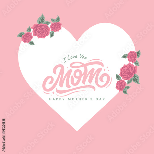 Lovely hand drawn Mother’s Day designs with cute flowers and stylish handwriting for cards, invitations, gifts, banners, and creative decorations.