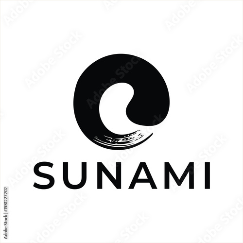 Sunami logo with wave design