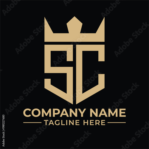 A logo with a crown and the letters sc