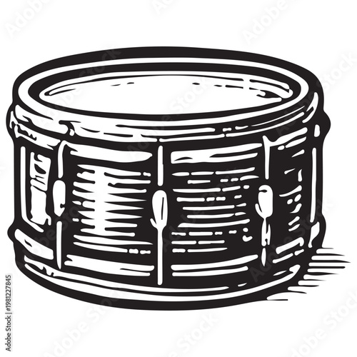Snare Drum Percussion Instrument Music Band Equipment Rhythm Illustration