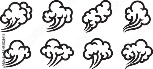 Sketch of a person's head in various dynamic poses and angles Vector