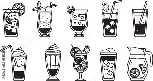 A collection of vintage and modern luggage and suitcases Vector