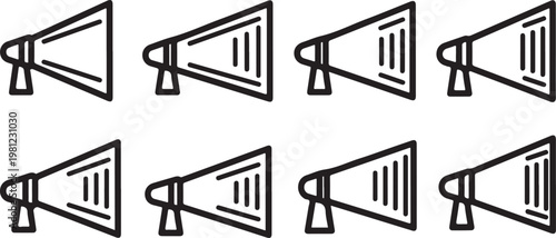 Illustration of simple house structures with varying rooflines and window placements Vector