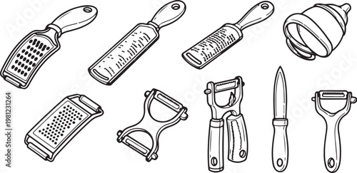 Collection of vintage and modern calculator and cash register designs Vector