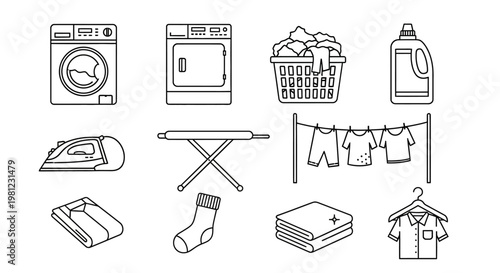 Laundry and cleaning household items.