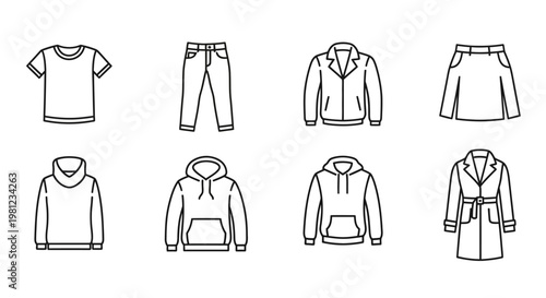 Collection of various clothing items.