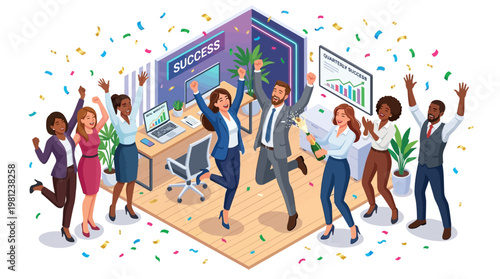 Business People Celebrate Success.