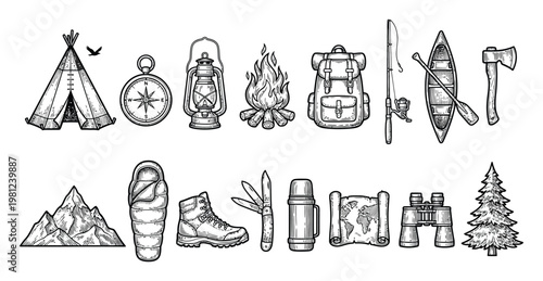 Vintage Camping and Outdoor Adventure Gear