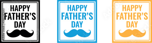 Three happy father's day chocolate bar wrappers in different colors