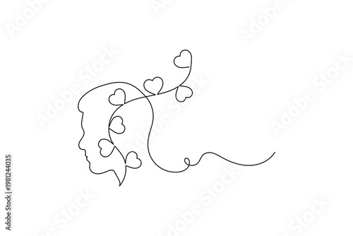 Mental health abstract outline for psychological awareness and recovery