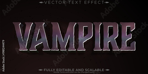 Horror movie text effect, editable vintage and scary text style