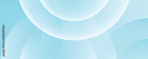 A light blue background with a smooth, gradient texture. The background features overlapping translucent circles in blue hues. Minimal abstract circles vector gradient background