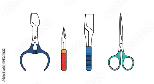 Biopsy Punch Line art vector minimal illustration
