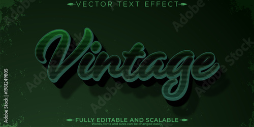 Retro sticker text effect, editable 70s and 80s text style
