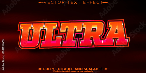 Ultra editable text effect, editable sport and extreme text style