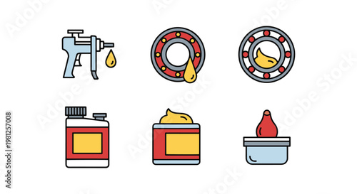 Bearing grease Line art vector modern abstract design