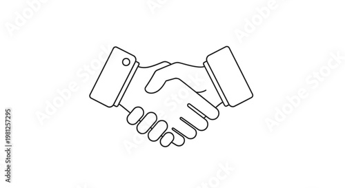 Handshake agreement partnership deal business handshake isolated on white background