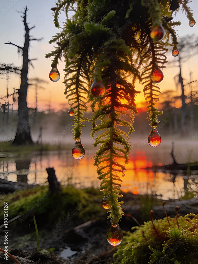 Fototapeta premium Macro World of Forest Moss and Lichen