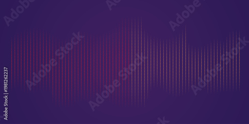 Abstract sound wave visualization a deep purple spectrum of audio frequencies and dynamic energy