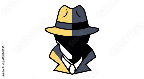 Man wearing a fedora hat.