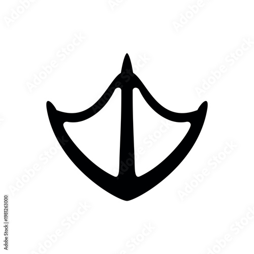 Duck footprint silhouette vector flat illustration design.