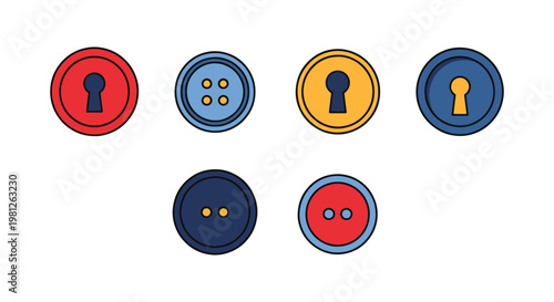 Buttonhole Line art vector simple clean shapes