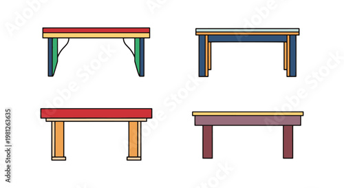 Console Table Line art vector minimal abstract decorative
