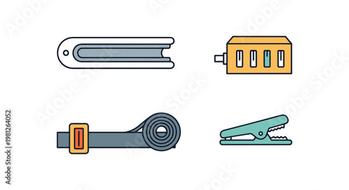 Cable organizer Line art modern minimal abstract vector