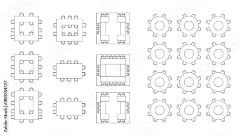Collection of abstract geometric and mathematical symbols on a white background Vector