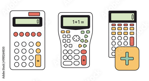 Calculator Line art vector modern abstract simple