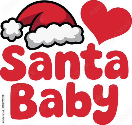 Santa baby vector icon