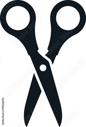 A pair of black scissors with a white background cut objects precisely always