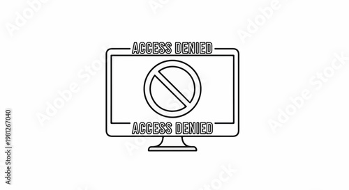 Computer screen displaying "Access Denied" with a prohibition symbol