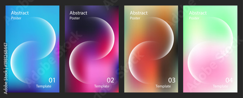 Modern abstract poster vector illustration colorful gradient designs for wall art and graphic projects
