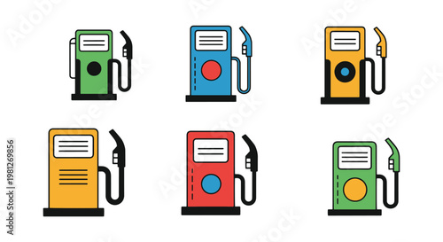 Biofuel pump Line art vector minimal abstract clean shapes
