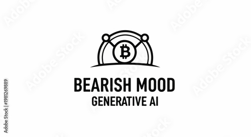Digital currency logo with text "Bearish Mood Generative AI