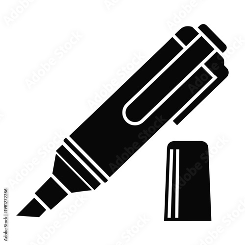 Marker pen and cap icon