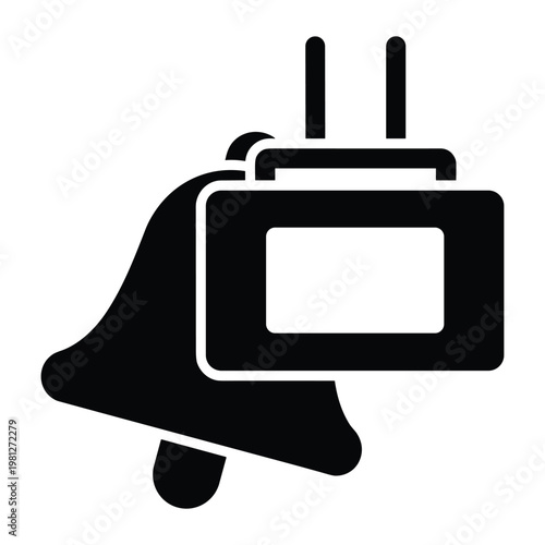 Megaphone icon with a briefcase symbol
