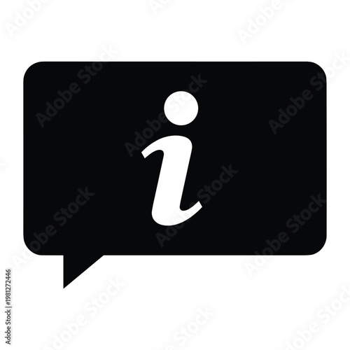 Information icon in speech bubble vector