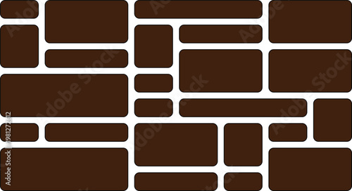 Brown Brick Wall Pattern With Clean White Grout Lines
